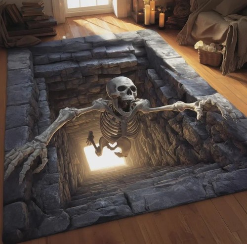 Tappeto halloween mostro - mostro, 3d